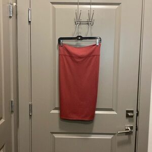 Coral Pencil Skirt